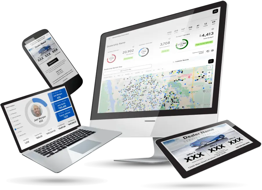 Technology-Collage Dealerwing automotive marketing technology collage